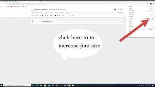 how to increase font size in Jupyter notebook in 1 second