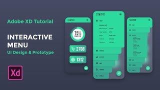 Interactive Menu (UI design & Prototype) - Adobe XD tutorial [2019]