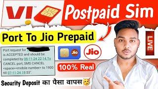 Vi postpaid sim ko jio me port kaise kare |Vi postpaid to jio prepaid |Vi sim jio me kaise port kare