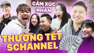 CẢM XÚC KHI NHẬN THƯỞNG TẾT CỦA CÁC THÀNH VIÊN SCHANNEL - HỈ NỘ ÁI Ố KHÓC CƯỜI MẾU MÁO...