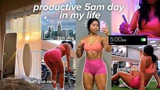 5AM PRODUCTIVE DAY IN MY LIFE | morning routine, good habits, workout tips