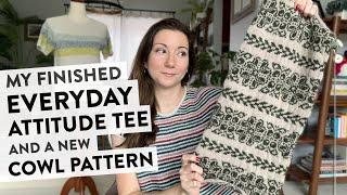 Everyday Attitude Tee Review, Finished Viking Socks and a New Cowl Pattern | Knitting Podcast Ep 14