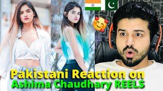 Pakistani React on Ashima Chaudhary Latest REELS VIDEOS 2022 | Indian TikToker | Reaction Vlogger