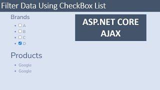 Filter Data using Checkbox List in ASP.NET CORE