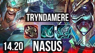 TRYNDAMERE vs NASUS (TOP) | 10/2/3, Godlike | EUW Master | 14.20