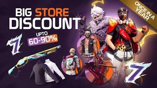 7th anniversary special Store 50% discount |  New Event Free Fire Bangladesh Server | FF new event