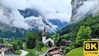 [ 8K ] Schweiz - Ein Paradies | LAUTERBRUNNEN Dorf und Tal | 8K-UHD-Video