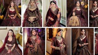 Top 10+ New Maroon Bridal Dulhan Lehenga Choli Design// latest bridal lehenga choli design#lehenga