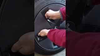 Rims Under The Tesla Model 3 Aero Hubs? How To Remove in 5 Seconds #shorts