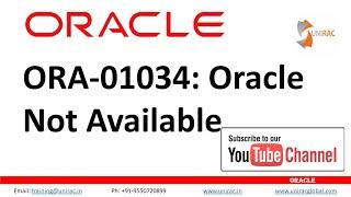ORA-01034: ORACLE not available