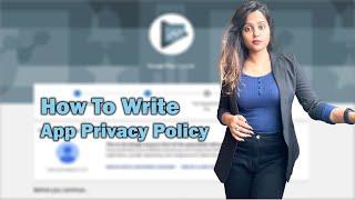 App Privacy Policy Generator Free | App Privacy Policy | Google play console tips