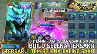 LATEST! SELENA SICK EMBLEM AND BUILD 2022 l SELENA MOST SICK ITEMS !! - Mobile Legends