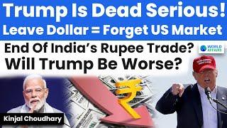 Donald Trump Threatens India & BRICS Against Dedollarisation! Trump Vs Kamala! Kinjal Choudhary