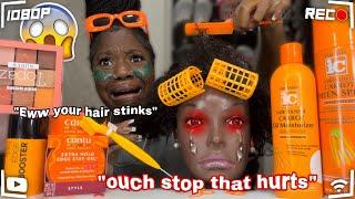 Doing my Mannequin dirty Hair Only using ORANGE products