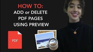 how to ADD or DELETE PDF page using preview on mac