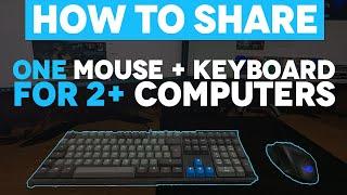How to SHARE KEYBOARD and MOUSE between two computers for FREE