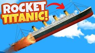 I Turned The Cardboard Titanic into a ROCKET in the Floating Sandbox Update!