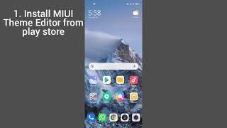 Theme Editor For MIUI - Install Third Party MIUI Themes on Xiaomi,Redmi,POCO Smartphones