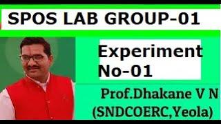 SPOS LAB Group 01  Implementation of Pass 1 of Two Pass  Assembler Using Java