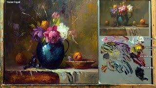 How I Paint Still life Just By 4 Colors Oil Painting Still life Step By Step 103 By Yasser Fayad