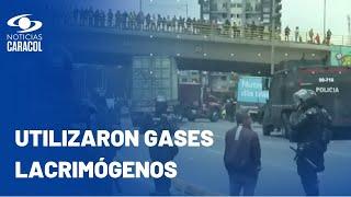 UNDMO de la Policía interviene varias zonas de Bogotá durante paro camionero