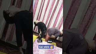 Indian mom and son challenge #indian #mom #son #excercise #winner #shorts #yoga #workout #trending