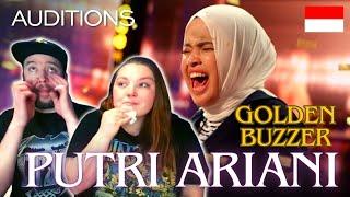 WE'RE SPEECHLESS!| Putri Ariani receives the GOLDEN BUZZER from Simon Cowell | REACTION #indonesia