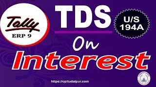 TDS on Interest Entry in Tally ERP 9 Part-121| Learn Tally Accounting