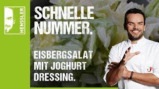 Schnelles Eisbergsalat-Rezept mit Joghurt-Dressing von Steffen Henssler
