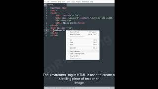 Marquee tag in html | How to use marquee tag in html with All attributes | #mRcodding