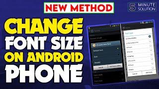 How to change font size on android phone 2024