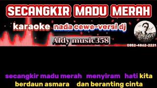 SECANGKIR MADU MERAH | KARAOKE NADA CEWE | VERSI DJ ALDY MUSIC358 | LAGU TRENDING SAAT INI