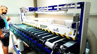 Hanta Systems: Automatic carpet and rug packing machine with automatic rolling system