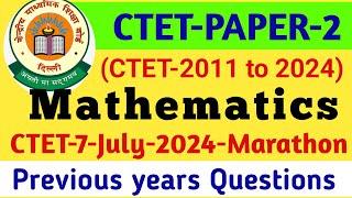 CTET Paper 2 Maths Chapter wise Important Questions | Previous years CTET Maths Questions