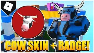 How to get the COW SKIN AND "MOO" BADGE in ARSENAL! [ROBLOX]