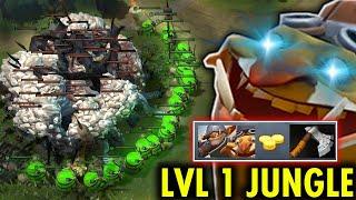 100% He jungle Techies on Ancient Camps Epic Sh*t Level 1 Techies Jungle Gold Hack Mind Blowing