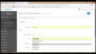 Custom Menus Admin and Catalog || OpenCart Extension || Module Points