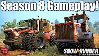 SnowRunner: NEW SEASON DLC 8 GAMEPLAY! GIANT TRACTORS, NEW REGION, FIRST UPGRADE & MORE!!