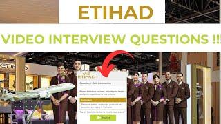 Etihad Airline New Updated Cabin Crew Video Interview Questions /Aviation jobs/Abu Dhabi/UAE