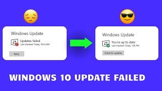 Solved Windows 10 Update Failed 2023 | How to Fix Windows 10 Update Error Encountered