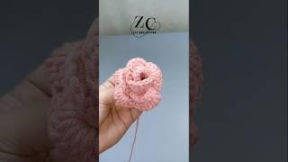 Crochet rose #crochet #easycrochet #howtocrochet #crochetflower #crochetrose