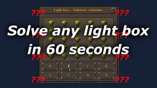 Solve light box puzzles in under a minute - Master clue tutorial OSRS