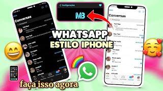 WHATSAPP IGUAL IPHONE ATUALIZADO 2024  MB iOS MB WhatsApp fouad ios instalar