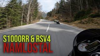 BMW S1000RR jagt Aprilia RSV4 im Namlostal! | S1000RR - SC Project [RAW | 4K]