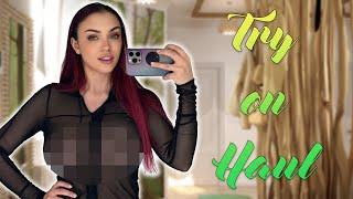 [4K] Transparent Clothes Try on Haul | See Through Try On