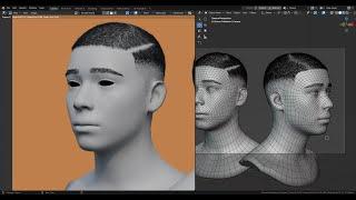 BuZZ cut Hairstyle in Blender Geometry Node Hair (Tutorial)