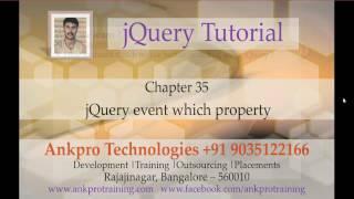 jQuery 35 - Events 5 - Which event property