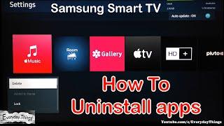 How to uninstall apps on Samsung smart TV