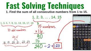 Fast Solving Techniques - Consecutive Numbers