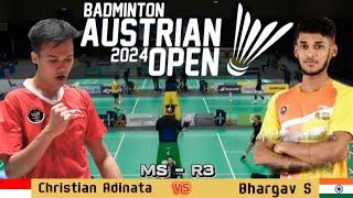Christian Adinata (INA) vs Bhargav Somasundara (IND) |  Austrian Open 2024 Badminton